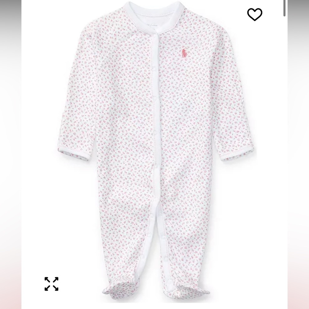 Polo Ralph Lauren Pink Floral Pink Newborn Onesie - NEW WITHOUT TAGS